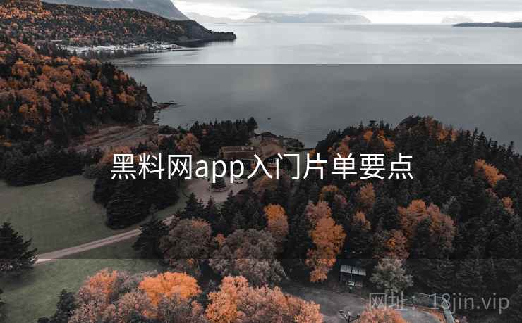 黑料网app入门片单要点  第1张