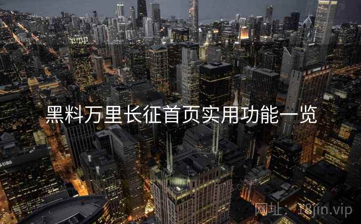 黑料万里长征首页实用功能一览  第2张