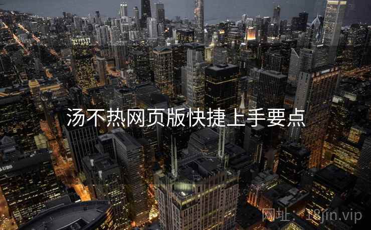 汤不热网页版快捷上手要点  第1张
