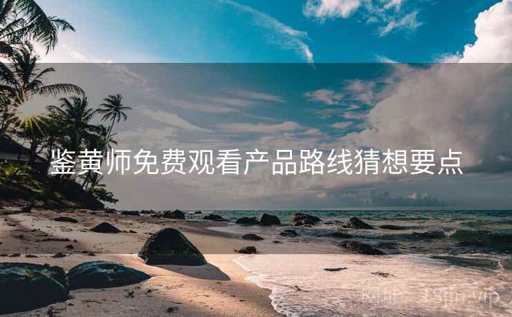 鉴黄师免费观看产品路线猜想要点  第1张