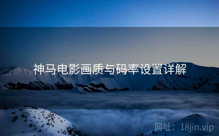 神马电影画质与码率设置详解  第2张