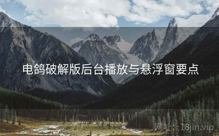 电鸽破解版后台播放与悬浮窗要点  第2张