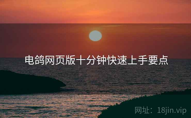 电鸽网页版十分钟快速上手要点  第2张